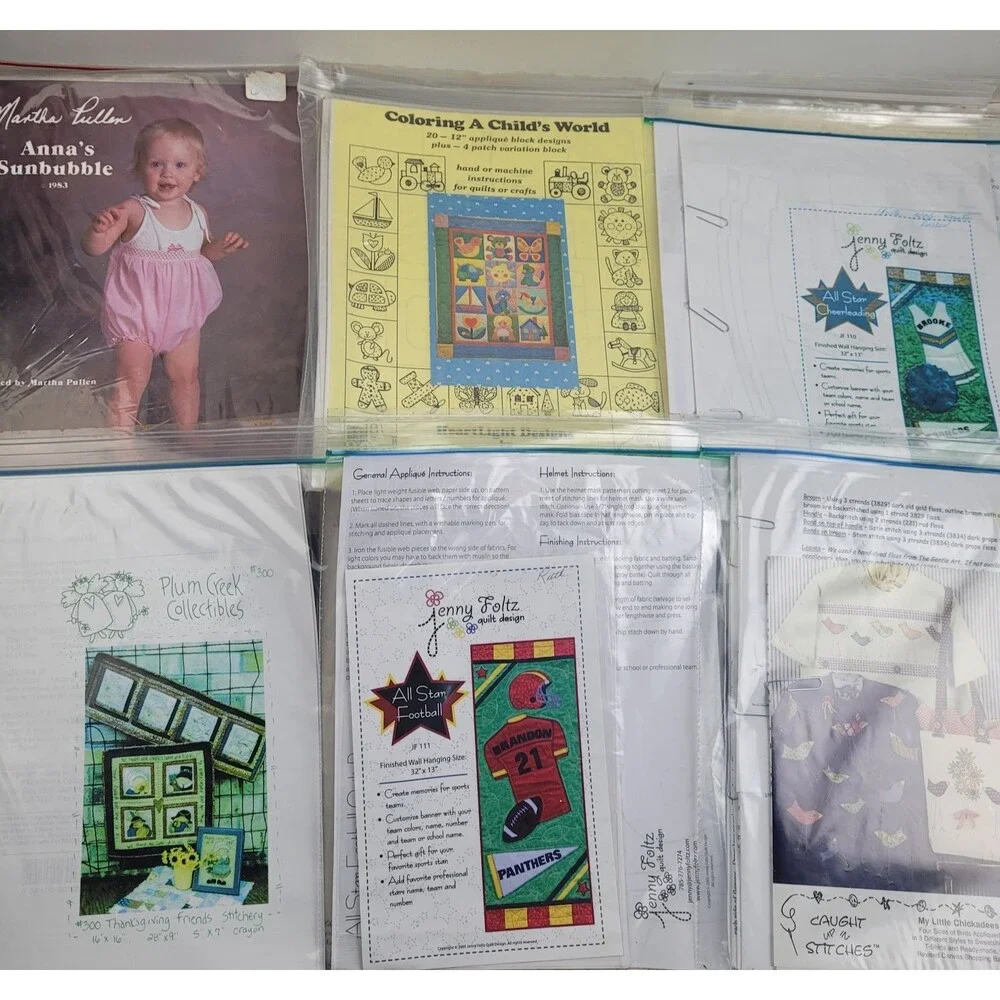 HUGE Lot of 118 Smocking/sewing/cross-stitch patterns, kits. + mats, CUT & UNCUT